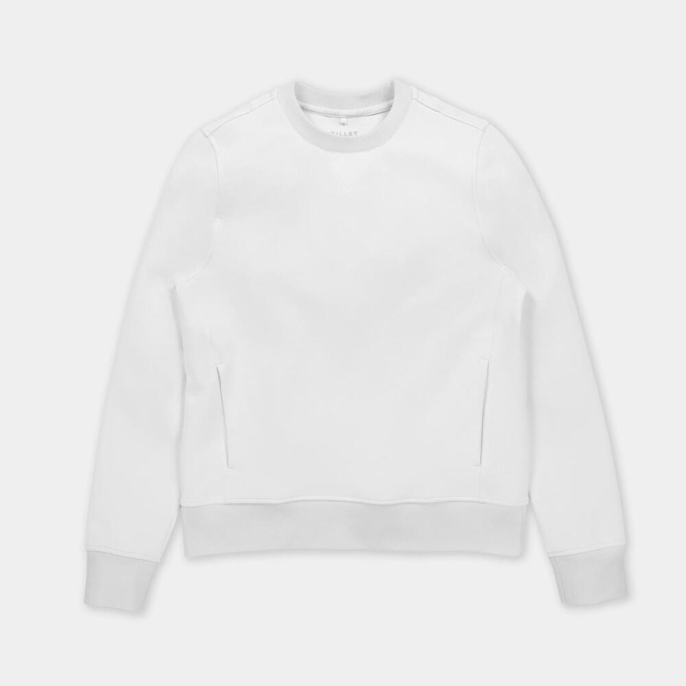 NEW TILLEY women's airloft sweatshirt color in white